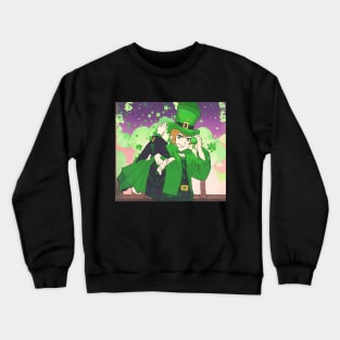 st patricks day anime style Crewneck Sweatshirt